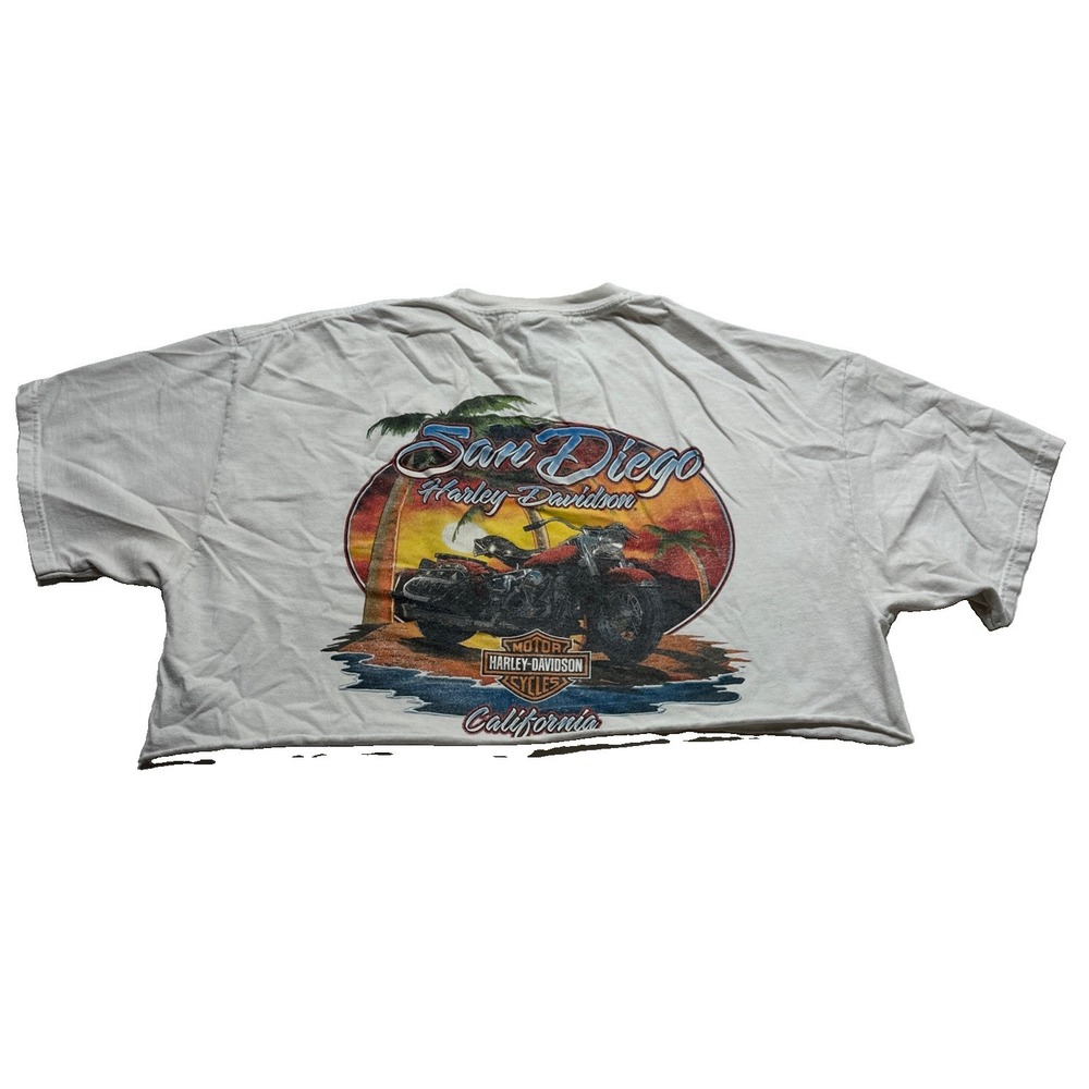 2010 San Diego Harley-Davidson California T-Shirt XL Cut Off